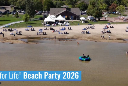 view of the beach party from the drone 2026