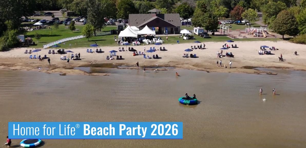 view of the beach party from the drone 2026