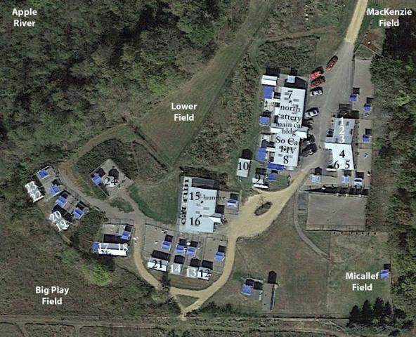 Map of site buildings