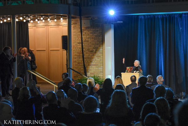 Jane Goodall waving the crowd at the 2018 Home For Life Gala.