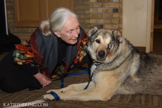 Dr. Goodall was delighted to meet Raha and very moved by his story