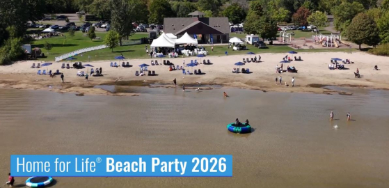 view of the beach party from the drone 2026